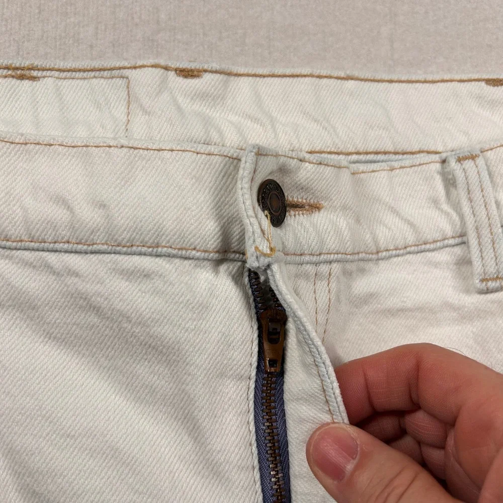 Vintage Levis 550 Jeans Mens 42x32 (fits 39x32) White Taper 1990s Y2K USA